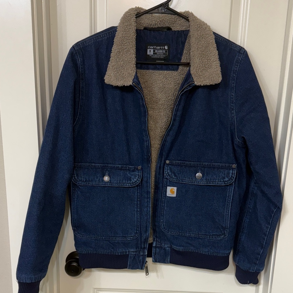 Women’s Carhartt relaxed fit denim sherpa lined jacket